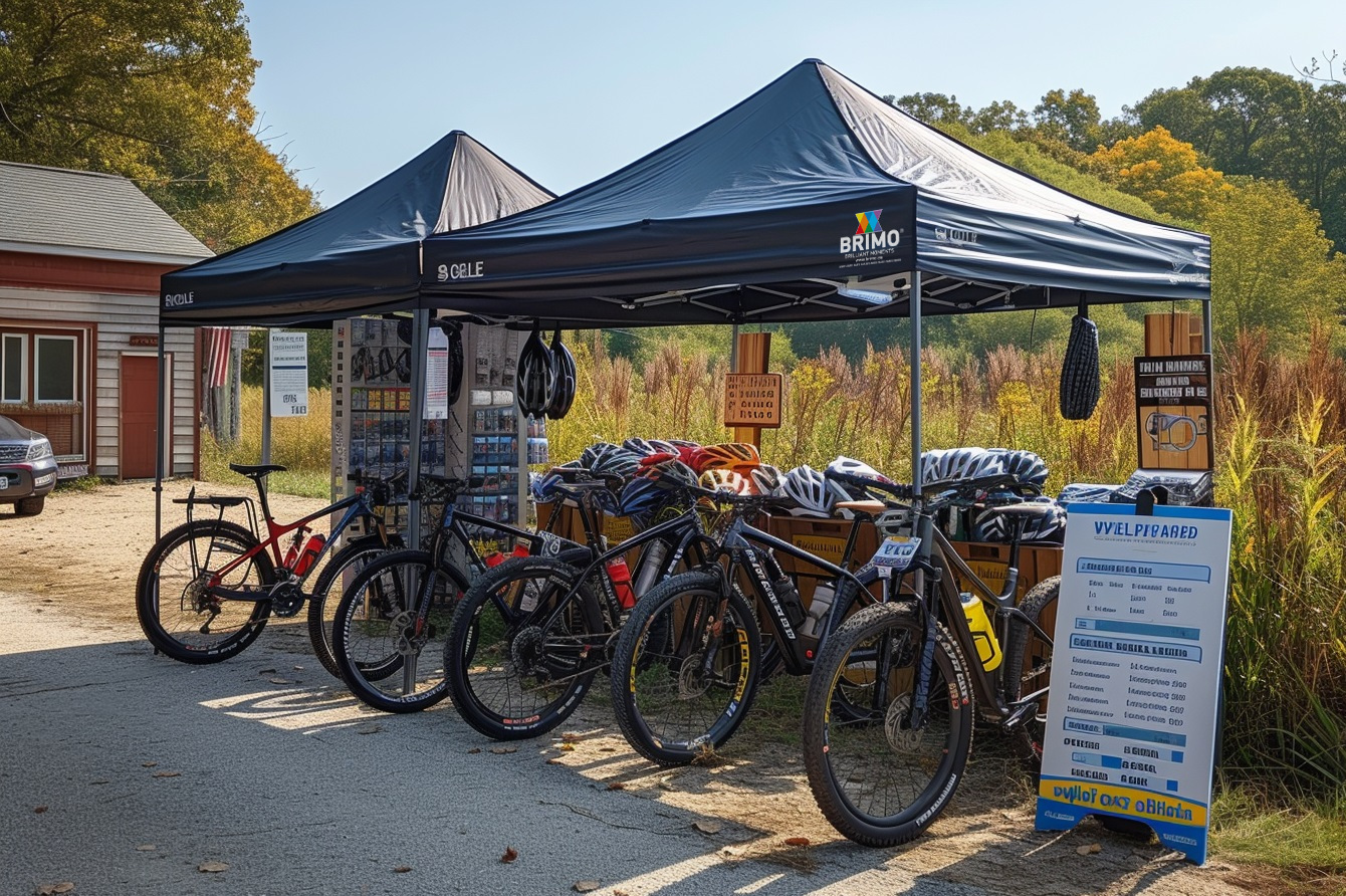 Exposition sur stand, gazebo